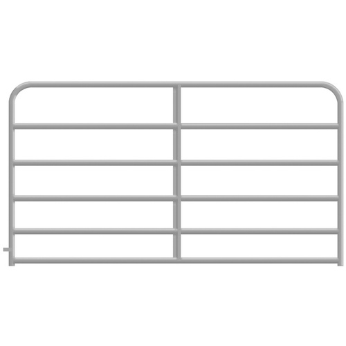 Alligator Brand 6-Bar Galvanized Round Corner 8 ft. Gate