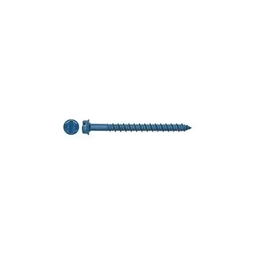 Tapper+ Concrete Screw Hex-Head Slotted 1/4" x 1-3/4" Carbon Steel with Perma-Seal (Blue) pack of 100