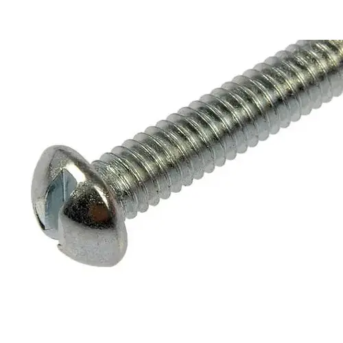 Screw - Machine Round Head Slotted #10-32 (UNF) x 1-1/4" - Zinc pack of 100