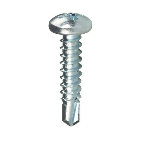 Screw - Self-Drilling Pan Head Phillips #8 x 1/2" - Zinc pack of 100