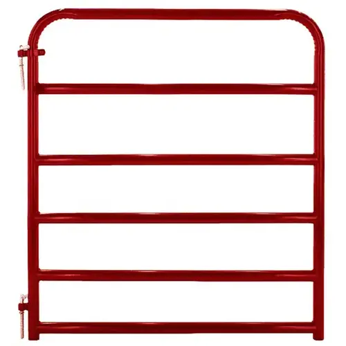 Alligator Brand 14230808 Gate 6-Bar Round Corner 4ft Red