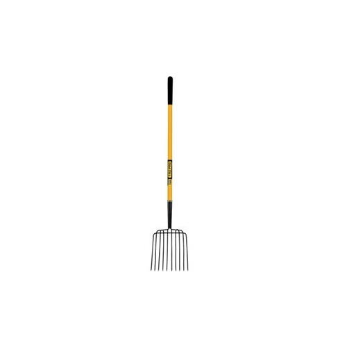 Tru-Tough Manure/Bedding Fork - 10 Tines with Fiberglass Handle