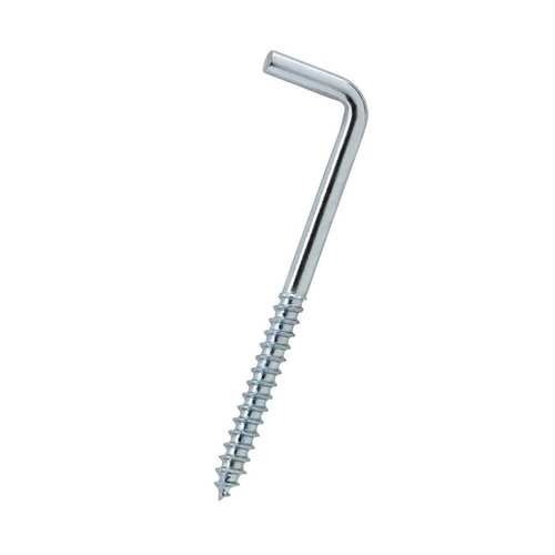 HINDLEY 3-1/16" Zinc Plated Square Bend Screw Hooks - pack of 10