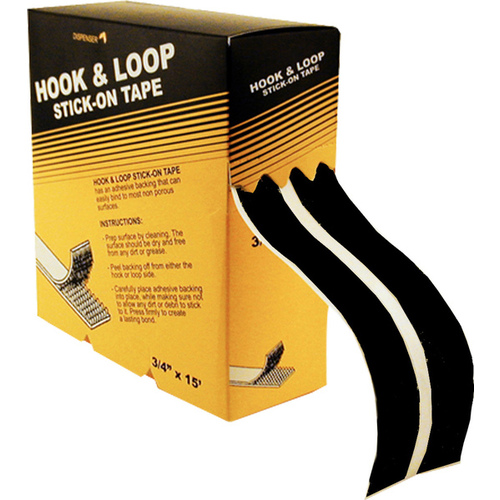 Hook & Loop Roll - Black - 3/4" x 15'