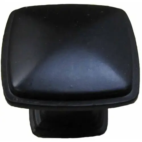 Cabinet Knob Square 1-1/4" Black