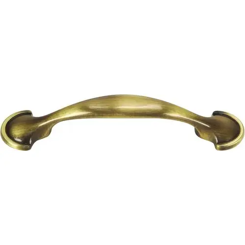 Cabinet Pull Sppon Foot Design 3" Antique Brass