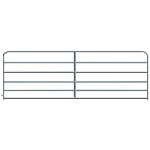 Alligator Brand 6-Bar Galvanized Round Corner 12 ft. Gate