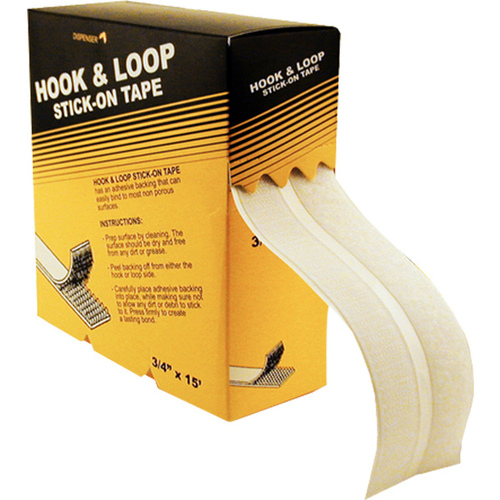 Enkay Products Corp 7400 Hook & Loop Roll - White - 3/4" x 15'