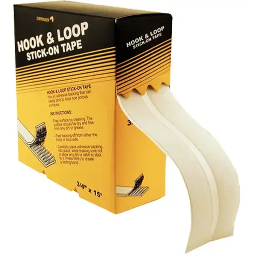 Hook & Loop Roll - White - 3/4" x 15'