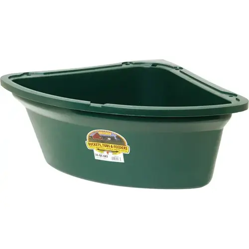 Feeder Bucket Corner Fence 26-Quart Polyethylene Green