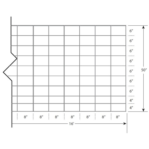 DEACERO 9452 Fence Panel MAX 50 Cattle 4- Gauge 10-Wire 50" x 16ft