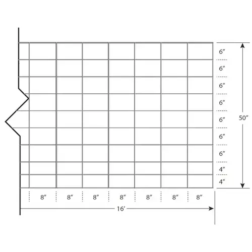 FENCE PANEL CATTLE - GAUGE 6-WIRE 50" X 16FT