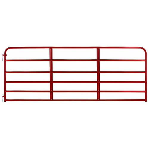 Gate 6-Bar Round Corner 12ft Red