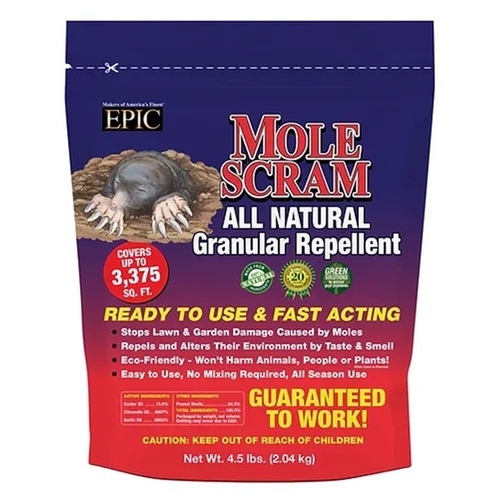 Epic - Scram 12040 MOLE GRANULAR REPELLENT 12040 4 1/2lb Resealable Bag