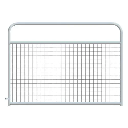 4" x 4" Wire Mesh Galvanized Round Corner 4 ft. Gate