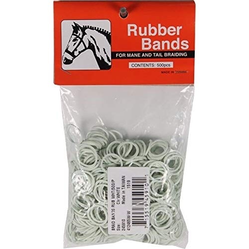 Partrade Trading Corp 245911 Partrade Rubber Horse Braid Bands Gray