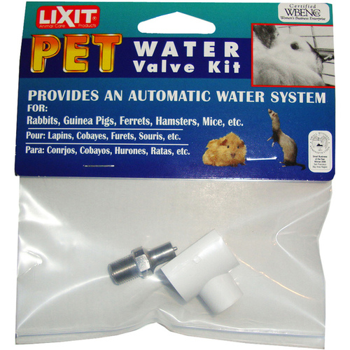 Lixit Animal Care Prod 30-0731-012 1/8" Stainless Steel Valve with Saddle Mount Small Pet