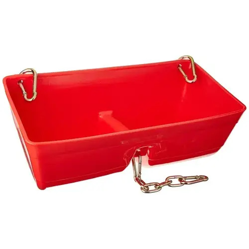 16" Fence Feeder with Chain & Clips Red