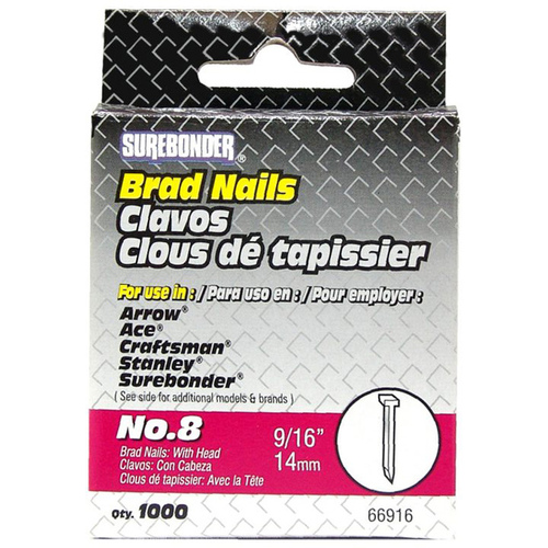 Surebonder 66916 Surebonder Heavy Duty Brad Nails No.8 - 9/16"