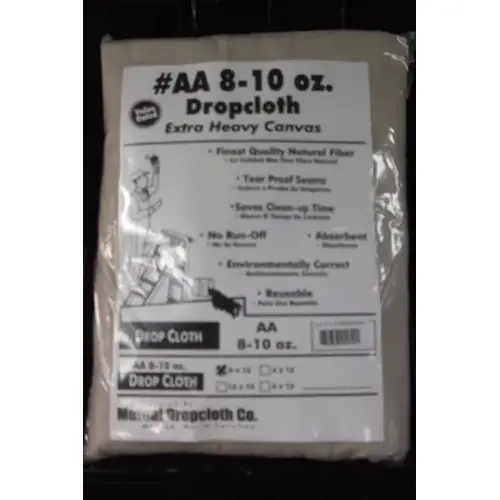 Mutual Dropcloth 80912 Drop Cloth Extra Heavy Canvas 9 X 12
