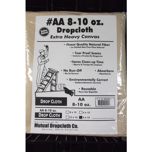 Mutual Dropcloth 80415 Drop Cloth Extra Heavy Canvas 4 x 15