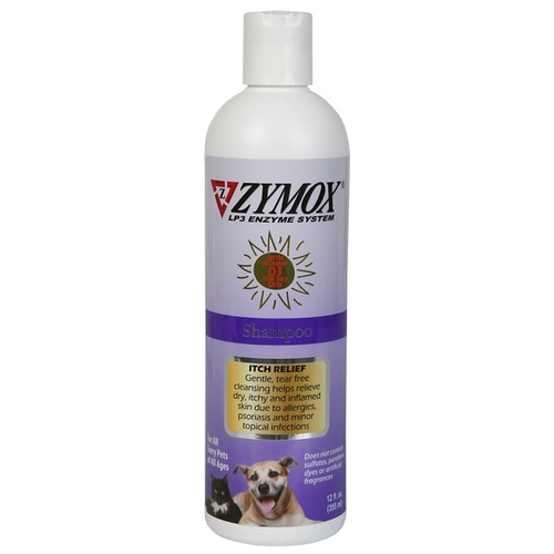 Zymox RZSH1200 ZYMOX Shampoo with Vitamin D for Itchy Inflamed Skin, 12-OZ Bottle