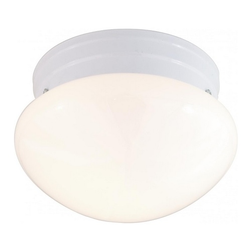 Ceiling Fixture 8" Single Bulb Frosted White