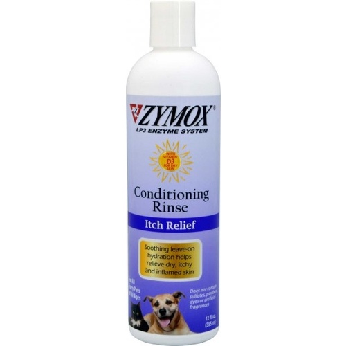 Zymox RZRI1200 ZYMOX Conditioning Rinse with Vitamin D for Itchy Inflamed Skin, 12-OZ Bottle