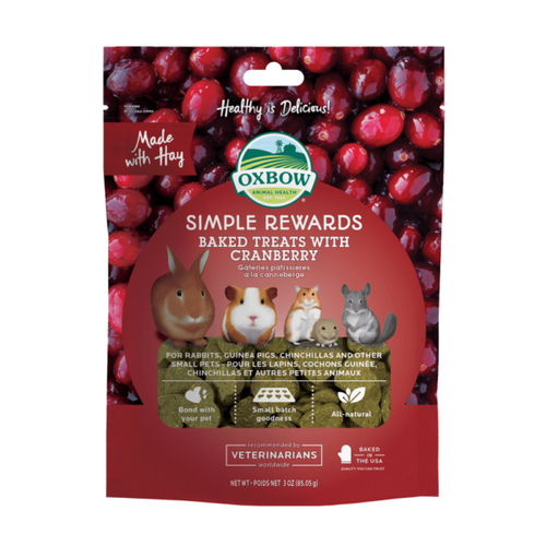 MANNA PRO PRODUCTS LLC 104-724-060 Baked Treats with Cranberry for Small Pets 3-oz