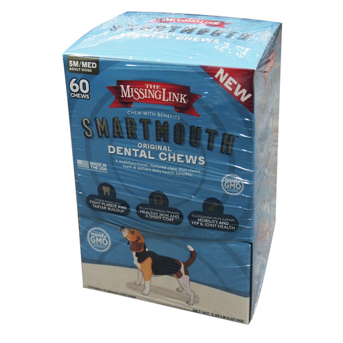 W F YOUNG INC 400118 The Missing Link Smartmouth Dental Chews Small/Med Dog