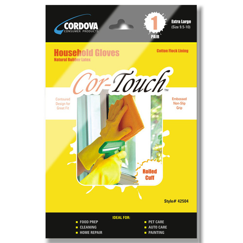 Cordova International Sourcing Co 42504 LATEX LINED GLOVES - EXTRA LARGE Pair