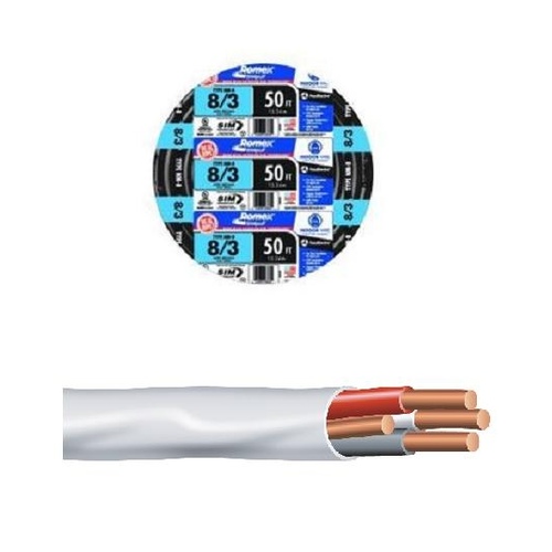 Cerro Electrical Products 63949232 Romex SIMpull NM-B Copper Cable 8-Gauge 3-Conductor 50ft