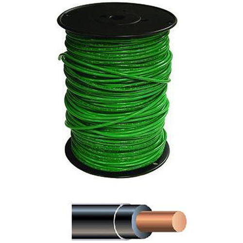 THHN Copper Wire Solid 10-Gauge 500ft - Green