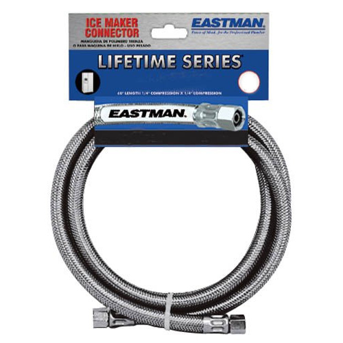 EZ FLO Stainless Icemake Connector 1/4" Comp x 10'