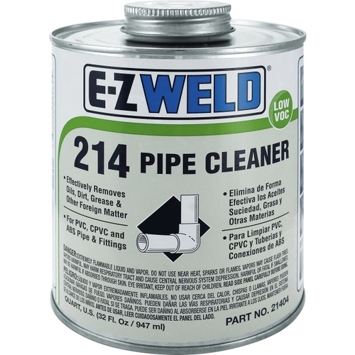 E-Z WELD INC. 21403 Pipe Cleaner 214 Clear 1-Pint