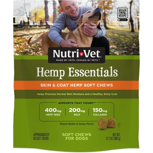 Nutri-Vet Hemp Skin and Coat Soft Chew for Dogs 12.7 oz