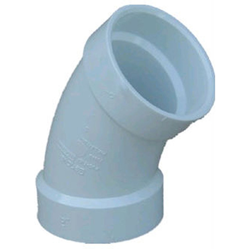 1 1/2" PVC 45 degree Sanitary Elbow