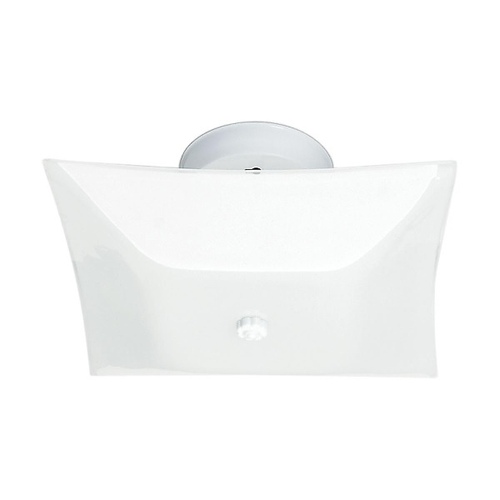 Ceiling Fixture 12" Two Bulbs White