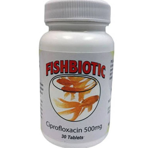 Fish Antibiotics 08644376 Fish Ciprofloxacin 500 mg - 30 Count Tablets - For Aquarium Use