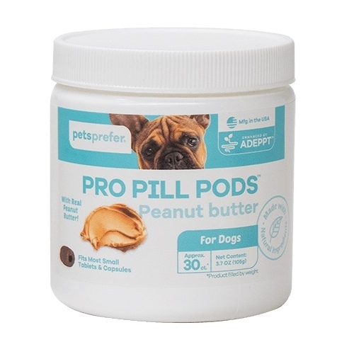 Vets Plus 022-99055 Pets Prefer Pro Pill Pods for Dogs Small 3.7-oz 30-Count