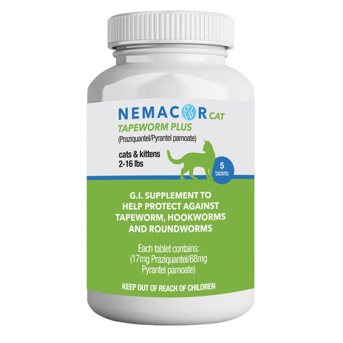 Nemacor Cat Tapeworm Plus - 5 count Tablets