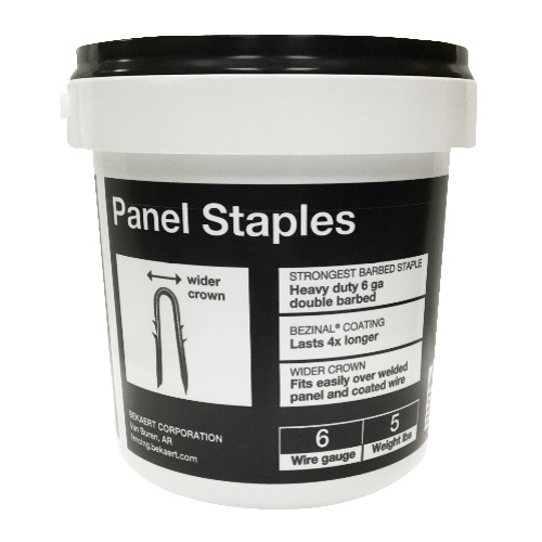 Gaucho 666210 Bekaert Barbed Panel Staples 6g, Bezinal - 5lb Bucket