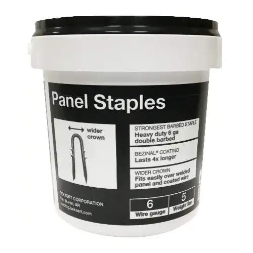 Bekaert Barbed Panel Staples 6g, Bezinal - 5lb Bucket