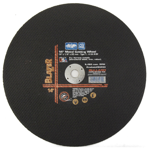 Bullard Abrasives Inc 84434 Metal Cutoff Wheel - 14" - 20MM Arbor