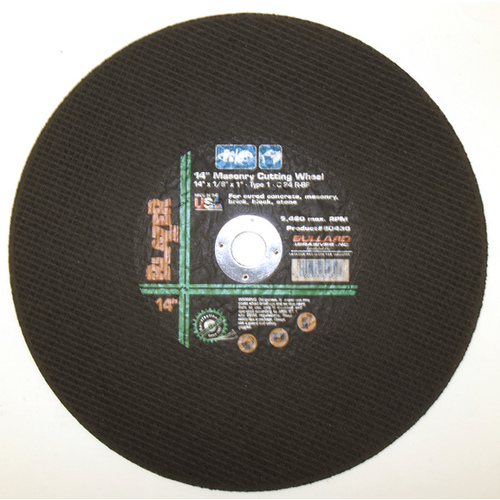 Bullard Abrasives Inc 80430 Masonry Cutoff Wheel - 14" X 1/8" X 1"