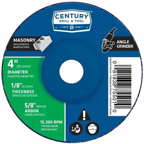 Century Tool Depressed Center Type 27 Masonry Grind Wheel