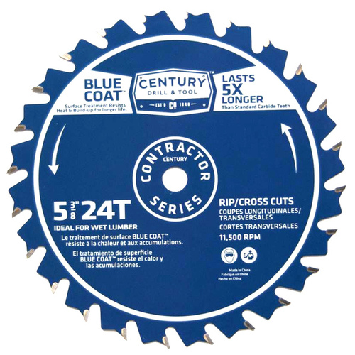 Century Tools 5-3/8" 24T Thin KERF Combination Circular Saw Blade