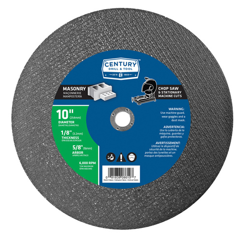 Century Drill & Tool 08610 Masonry Cutting Saw Blade 10 inch