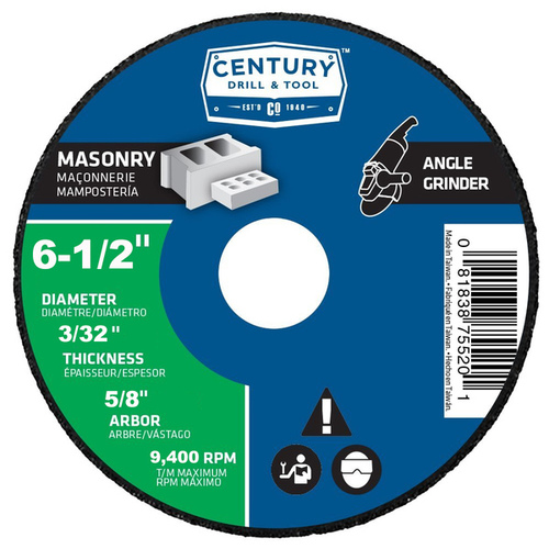 Century Drill & Tool 08606 Century Tools Type 1A Masonry Cutting Saw Blade