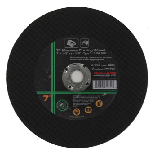 Bullard Abrasives Masonry Cutoff Wheel - 7" X 1/8"